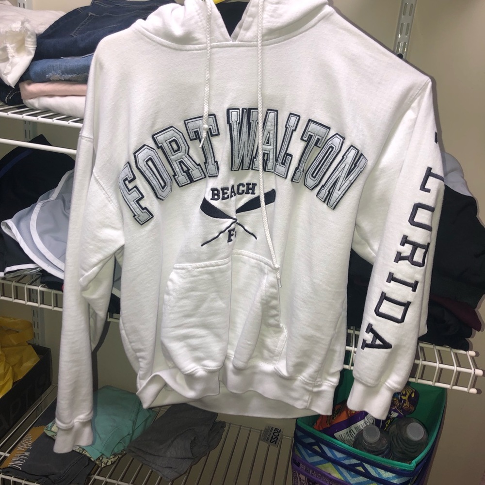 white hoodie